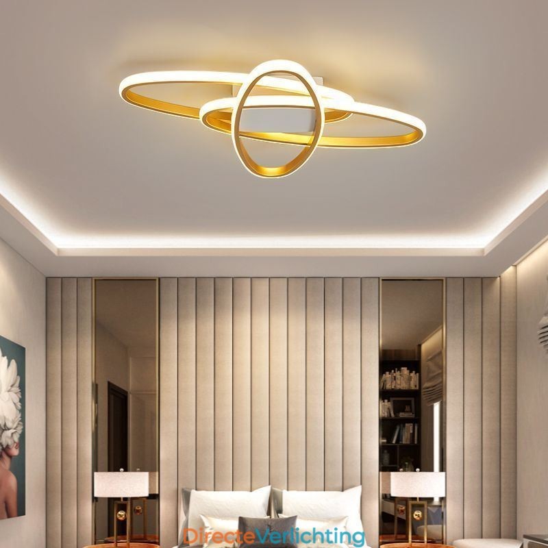 Minimalistische plafondlamp met plafondmontage in de vorm van een planeet