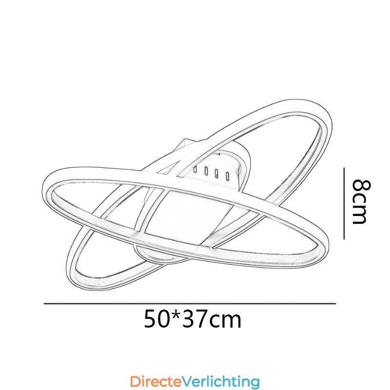 Minimalistische plafondlamp met plafondmontage in de vorm van een planeet