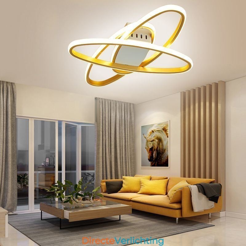 Minimalistische plafondlamp met plafondmontage in de vorm van een planeet