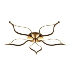 Minimalistische plafondlamp met vijfbladige bloemen