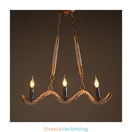 Kaars Hennep Kroonluchter Vintage Hanglamp Smeedijzeren Golven Hennep Touw Kroonluchter Kaars Hennep Kroonluchter Vintage Hanglamp Smeedijzeren Golven Hennep Touw Kroonluchter