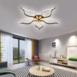 Minimalistische plafondlamp met vijfbladige bloemen