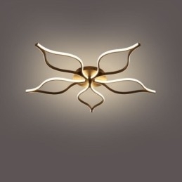 Minimalistische plafondlamp met vijfbladige bloemen