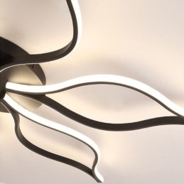 Minimalistische plafondlamp met vijfbladige bloemen