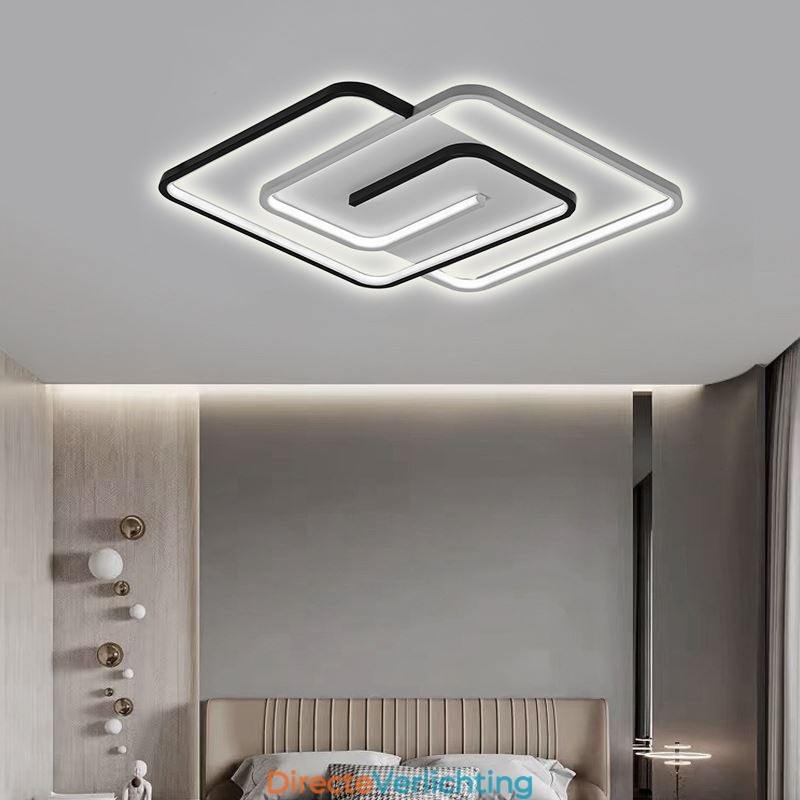 Inbouw plafondlamp van acryl met vierkante vorm