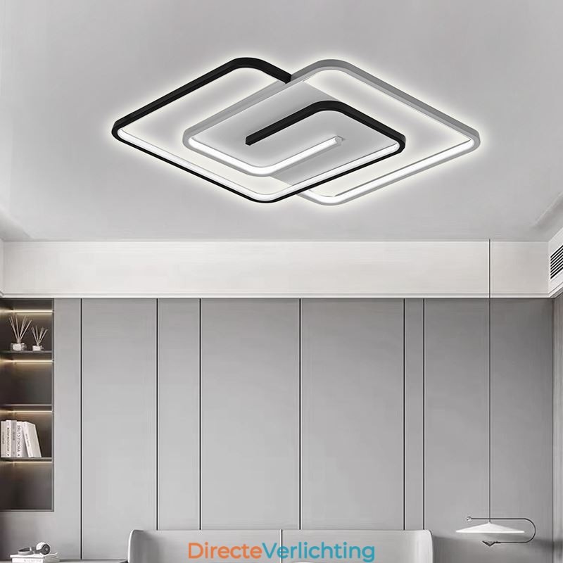 Inbouw plafondlamp van acryl met vierkante vorm