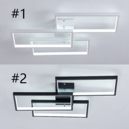 Inbouw plafondlamp van acryl, geometrisch rechthoekig