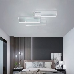 Inbouw plafondlamp van acryl, geometrisch rechthoekig