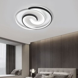 Plafondlamp van acryl met ronde vorm, voor vlakke montage