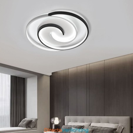 Plafondlamp van acryl met ronde vorm, voor vlakke montage Plafondlamp van acryl met ronde vorm, voor vlakke montage