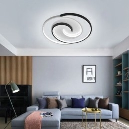 Plafondlamp van acryl met ronde vorm, voor vlakke montage