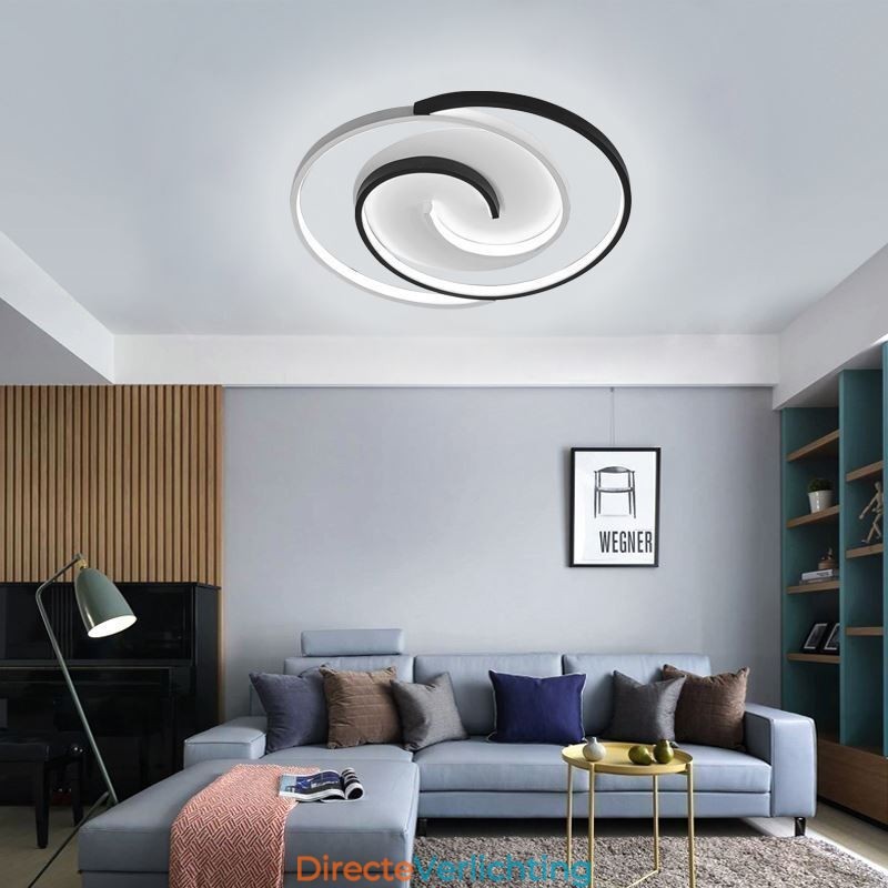 Plafondlamp van acryl met ronde vorm, voor vlakke montage