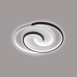 Plafondlamp van acryl met ronde vorm, voor vlakke montage