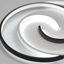 Plafondlamp van acryl met ronde vorm, voor vlakke montage