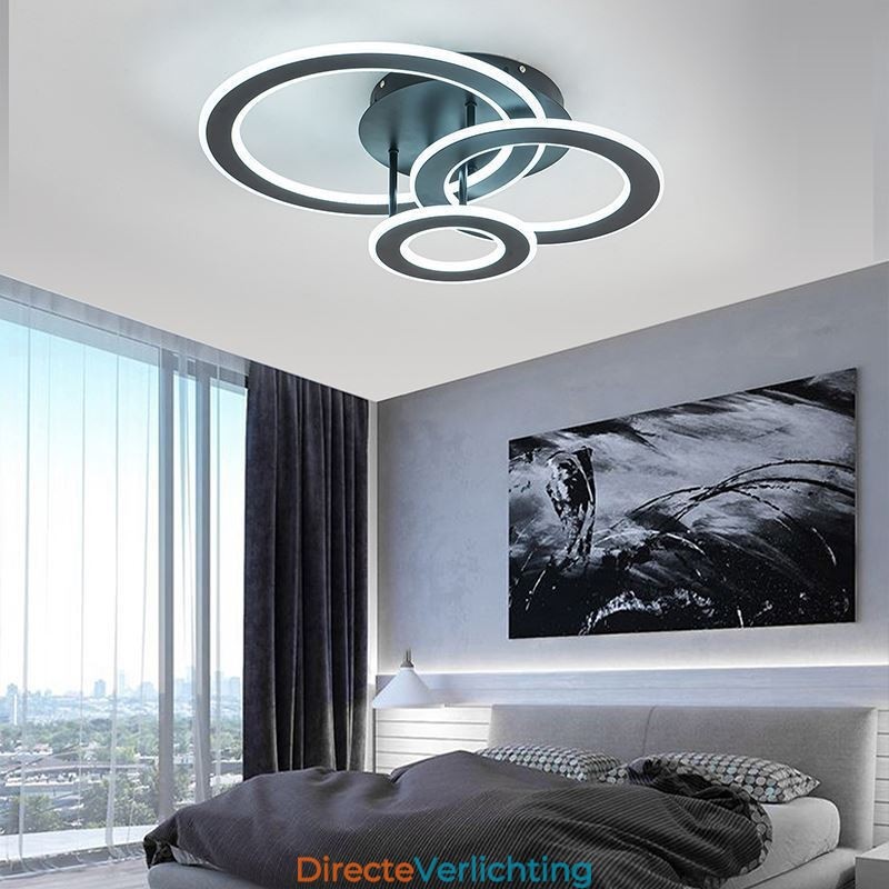 Plafondlamp van drievoudig rond acryl