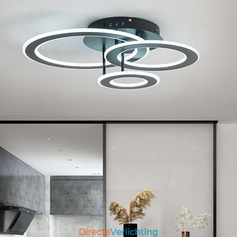 Plafondlamp van drievoudig rond acryl