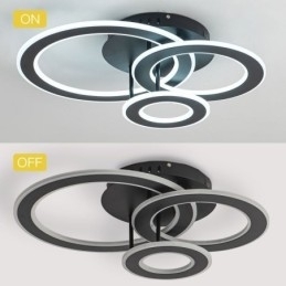 Plafondlamp van drievoudig rond acryl