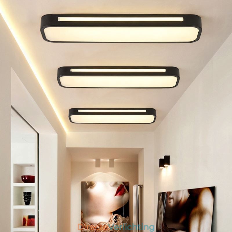 Moderne plafondlamp van acryl met inbouwmontage