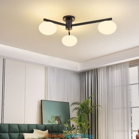 Nordic Glass Flush Mount Creatieve smeedijzeren plafondlamp Nordic Glass Flush Mount Creatieve smeedijzeren plafondlamp