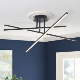 Moderne eenvoudige plafondlamp van aluminium met kunststrips