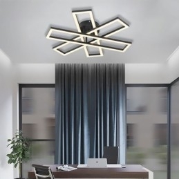 Minimalistische plafondlamp in de vorm van een windmolen van aluminium