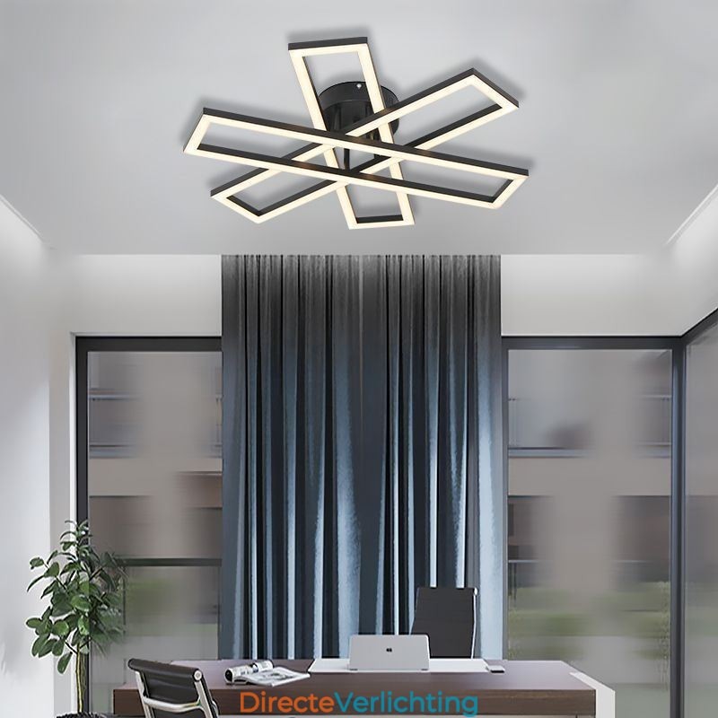 Minimalistische plafondlamp in de vorm van een windmolen van aluminium