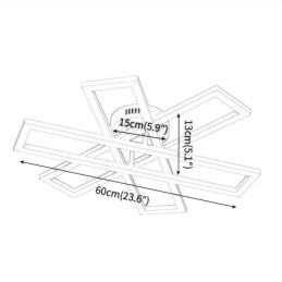 Minimalistische plafondlamp in de vorm van een windmolen van aluminium