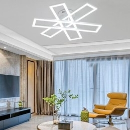 Minimalistische plafondlamp in de vorm van een windmolen van aluminium