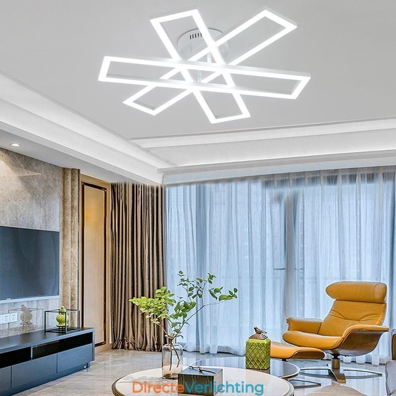 Minimalistische plafondlamp in de vorm van een windmolen van aluminium