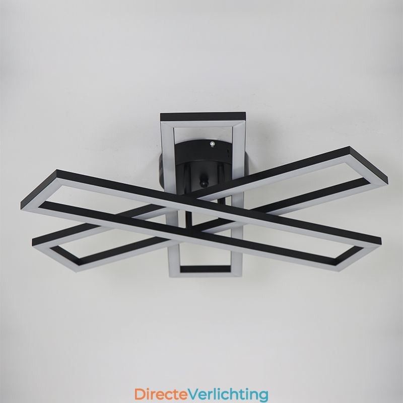 Minimalistische plafondlamp in de vorm van een windmolen van aluminium