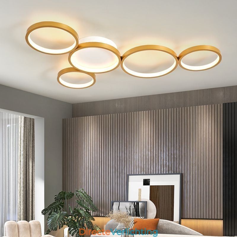 Moderne plafondlamp van aluminium met plafondmontage