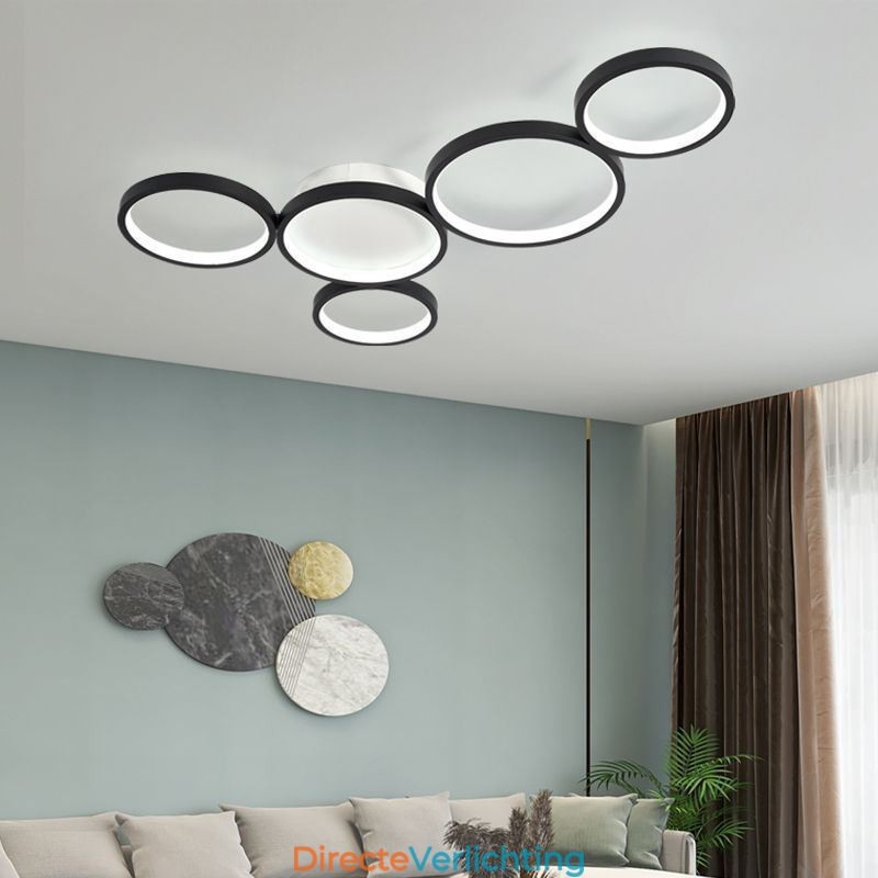 Moderne plafondlamp van aluminium met plafondmontage