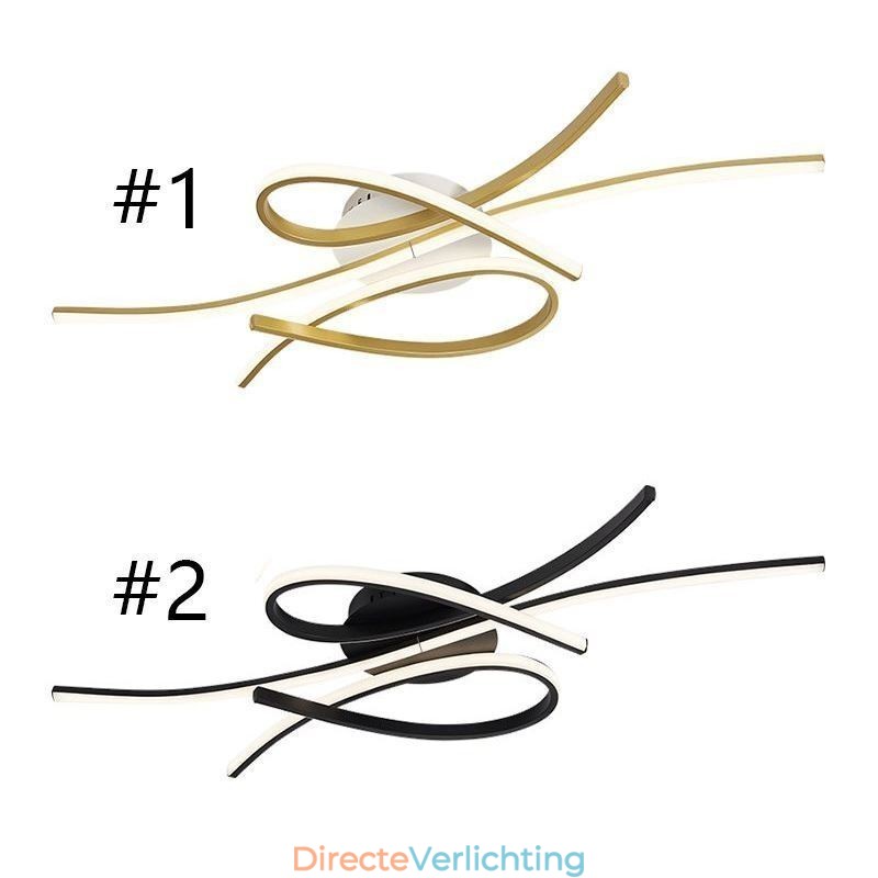 Minimalistische plafondlamp in de vorm van een vlinder van aluminium