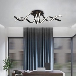 Moderne plafondlamp van aluminium met spiraalvormige plafondmontage