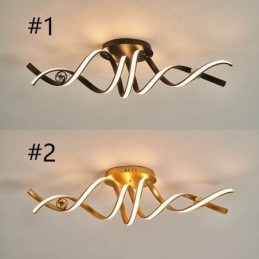 Moderne plafondlamp van aluminium met spiraalvormige plafondmontage