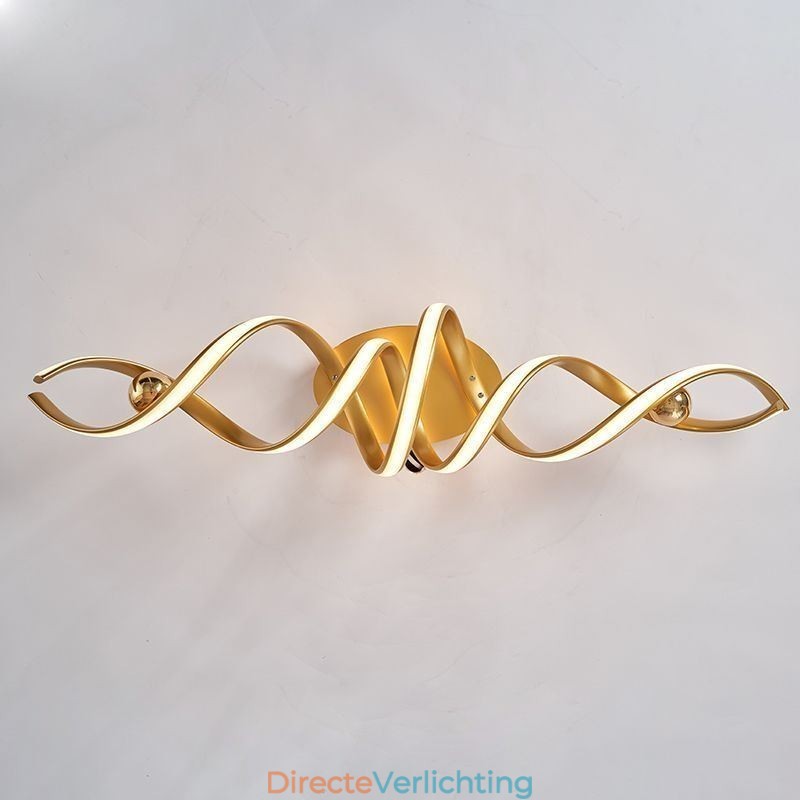 Moderne plafondlamp van aluminium met spiraalvormige plafondmontage