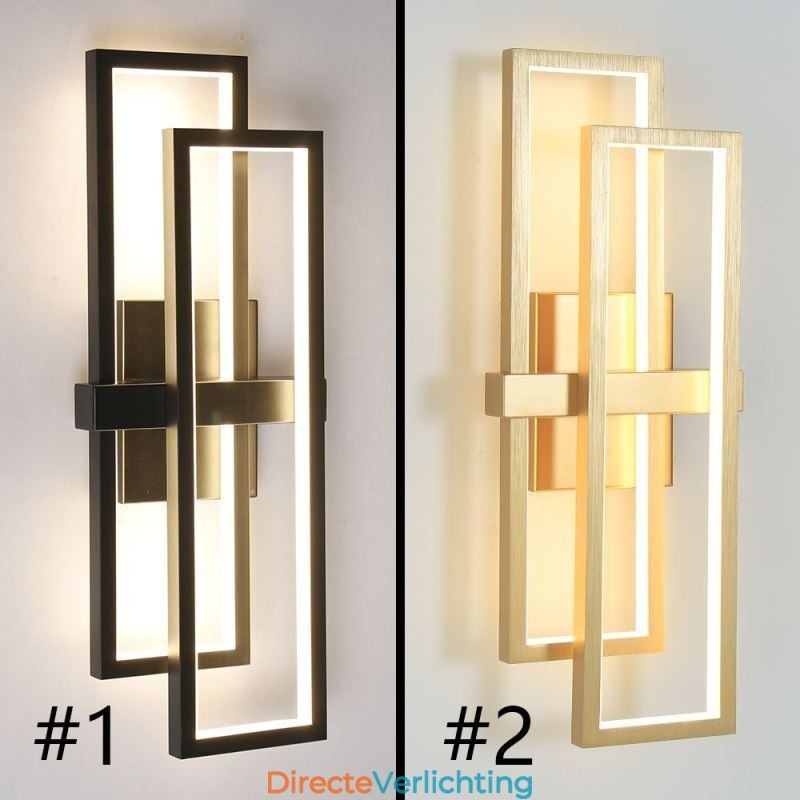 Minimalistische plafondlamp van aluminium met geometrische vormen en een vierkante vorm