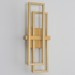 Minimalistische plafondlamp van aluminium met geometrische vormen en een vierkante vorm