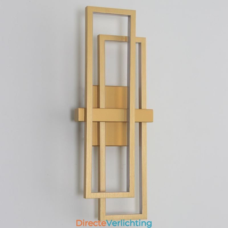 Minimalistische plafondlamp van aluminium met geometrische vormen en een vierkante vorm