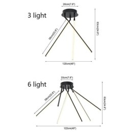 Creatieve plafondlamp in de vorm van een windmolen van aluminium