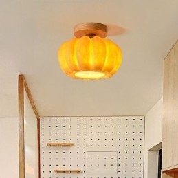 Enkelvoudige kop Pompoen Flush Mount Japanse Retro Plafondlampen