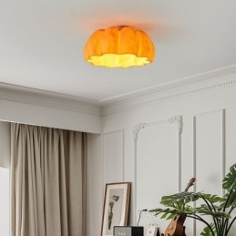 Enkelvoudige kop Pompoen Flush Mount Japanse Retro Plafondlampen