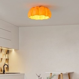 Enkelvoudige kop Pompoen Flush Mount Japanse Retro Plafondlampen