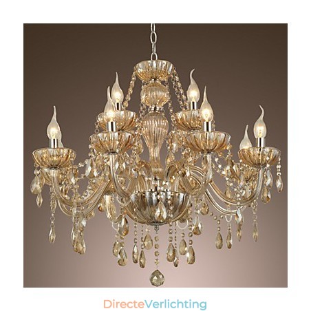 Kroonluchter Kristal Luxe Modern 2 Lagen Woonkamer 12 Lampen Kroonluchter Kristal Luxe Modern 2 Lagen Woonkamer 12 Lampen