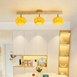 Dubbele kleine pompoen plafondlamp in Japanse retro-stijl