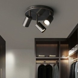Moderne inbouw gouden zwarte inbouw met 3 lampen koperen kunstverlichting voor thuis