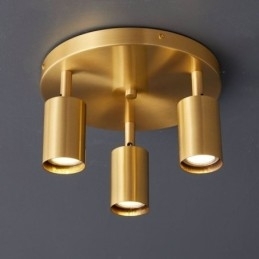 Moderne inbouw gouden zwarte inbouw met 3 lampen koperen kunstverlichting voor thuis