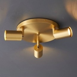 Moderne inbouw gouden zwarte inbouw met 3 lampen koperen kunstverlichting voor thuis