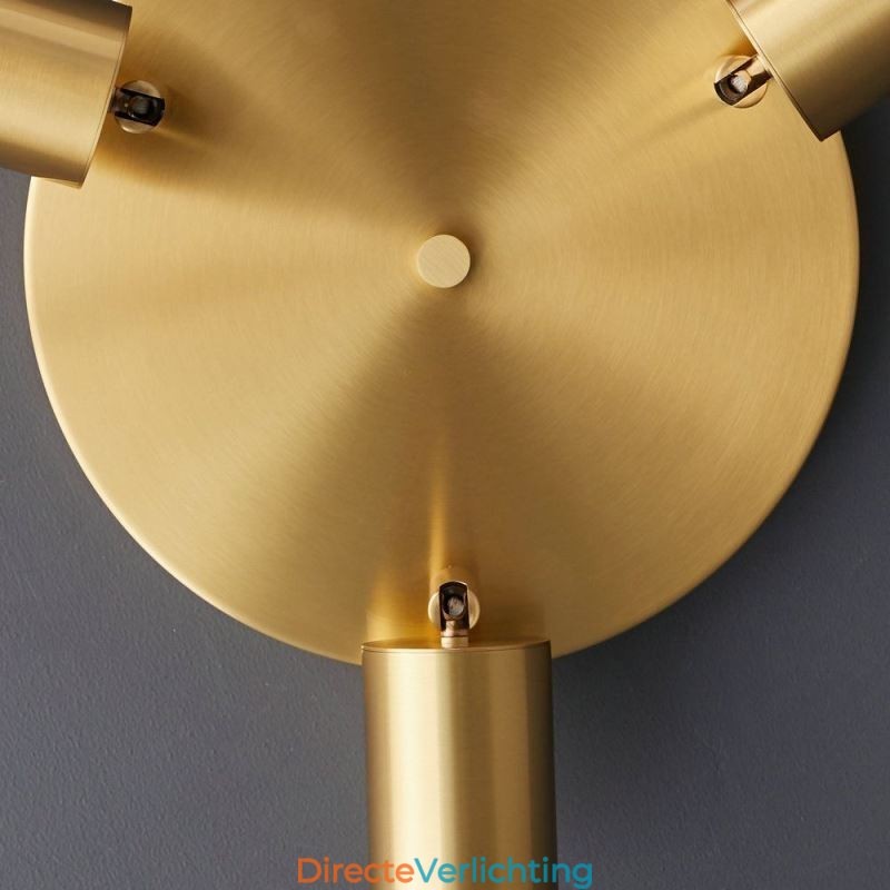 Moderne inbouw gouden zwarte inbouw met 3 lampen koperen kunstverlichting voor thuis