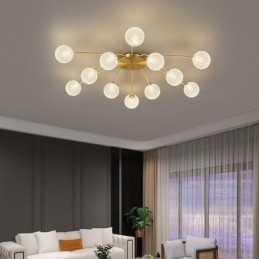 Moderne plafondlamp met gouden plafondbevestiging, decoratieve verlichtingsarmatuur